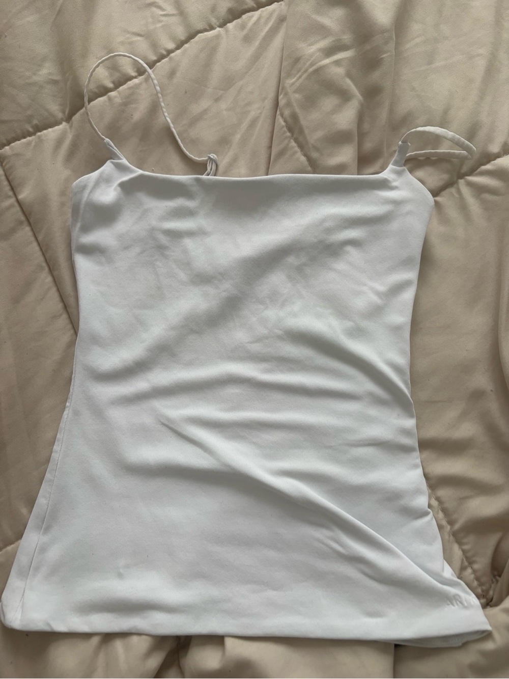 Aritzia White Slim Spaghetti-Strap Camisole